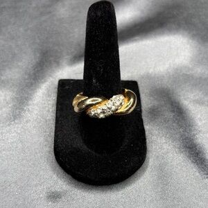 Kenneth Jay Lane Gold and Silver Twisted Ring